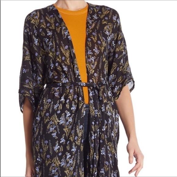 Melrose and Market | NWT kimono wrap swim cover up boho cardigan belted … - Picture 11 of 12